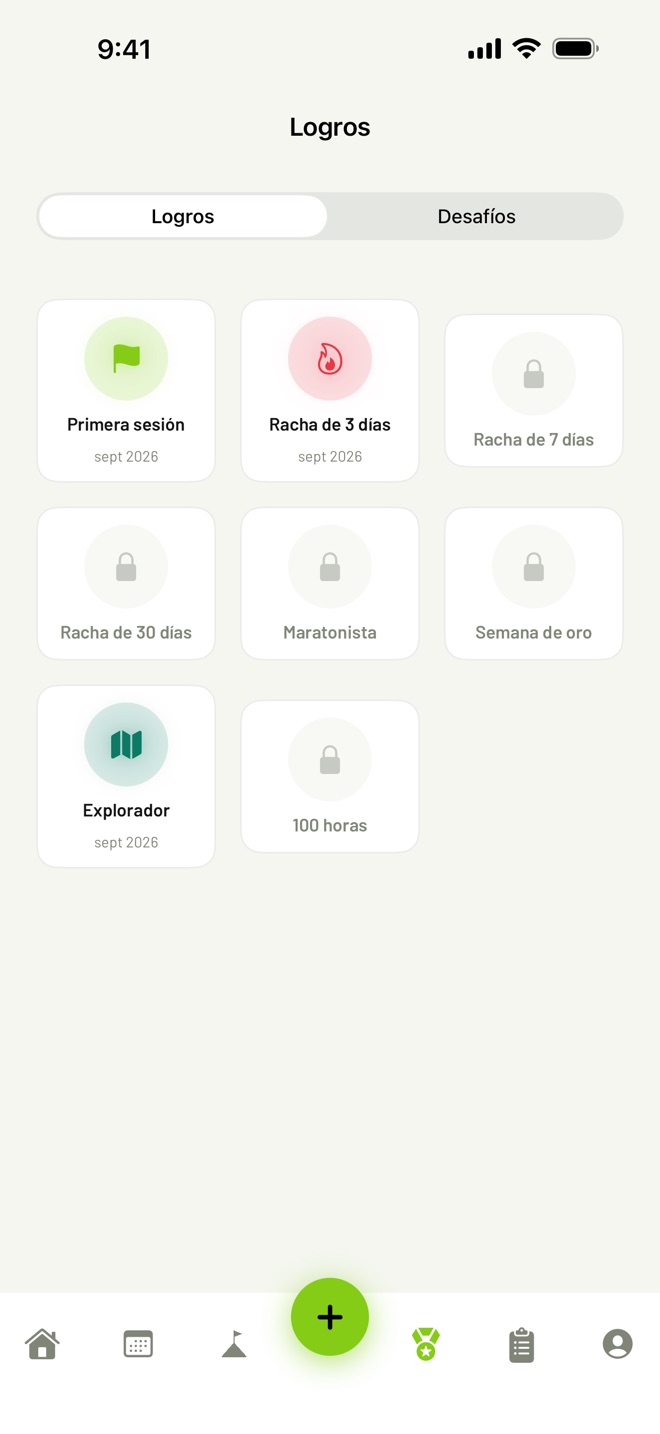 Logros con medallas desbloqueadas